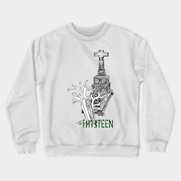 TH13TEEN Themed Crewneck Sweatshirt by Ckrispy